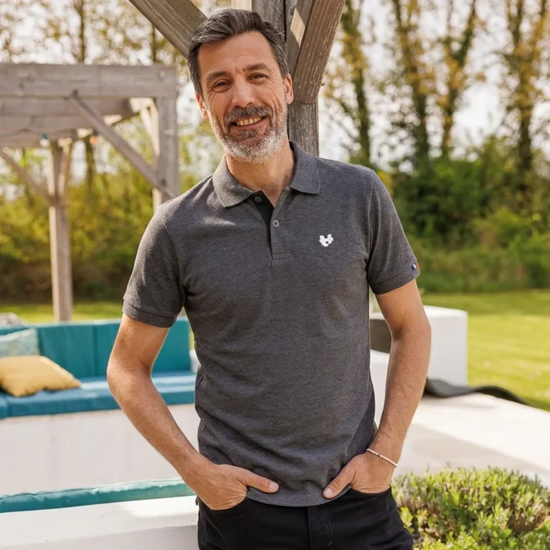 Polo gris anthracite homme | PALÂBA