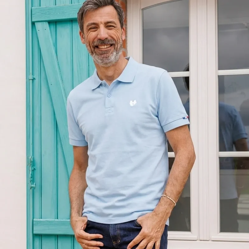 Polo bleu ciel homme | PALÂBA