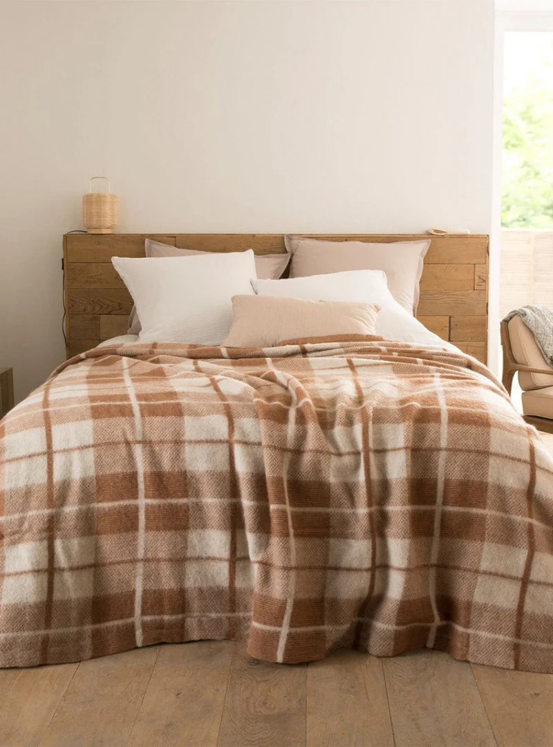 Couverture en laine - BEIGE CHAMOIS