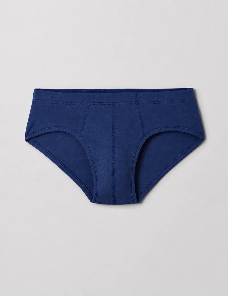 Slip homme fermé taille basse bleu marine