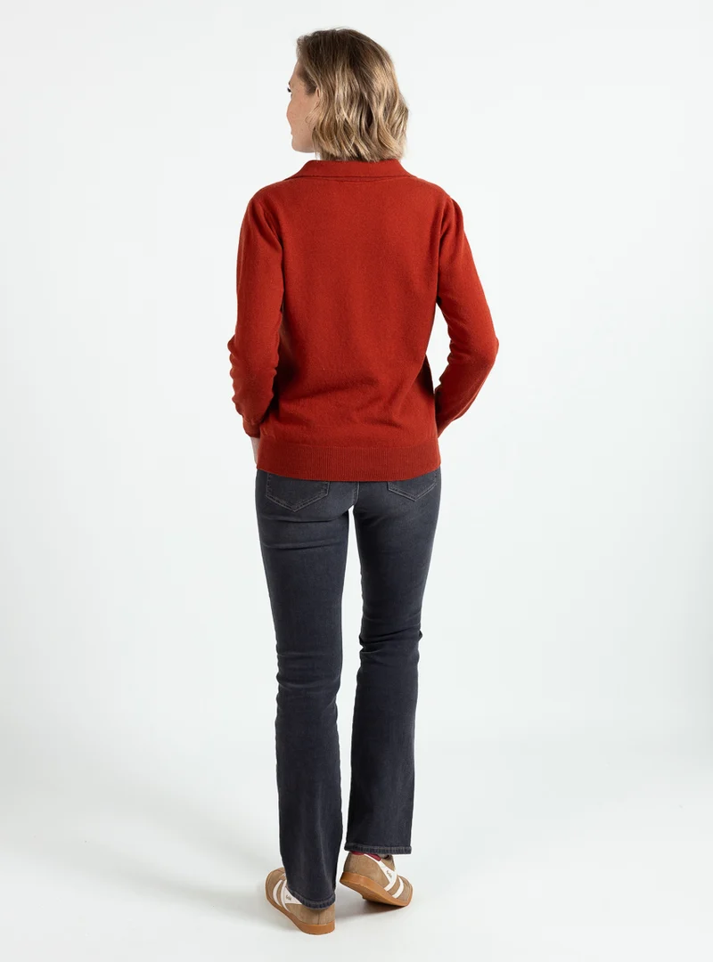 Cardigan femme en laine et cachemire marron noisette
