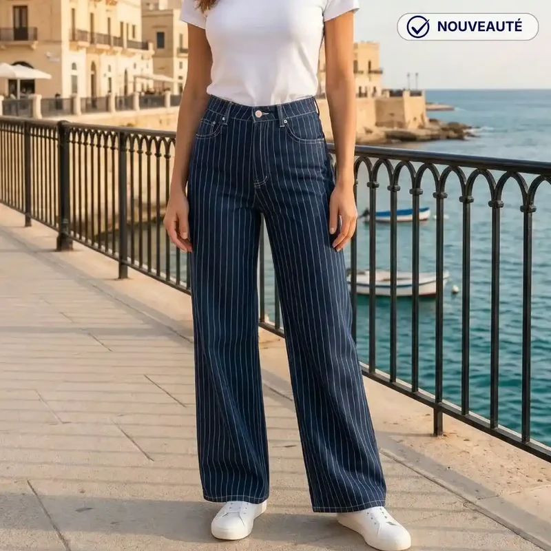 Jean Extra large femme taille haute | Le Tennis Blue super confort
