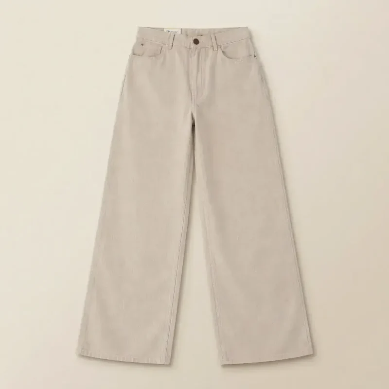 Jean Extra large femme taille haute | Ecru