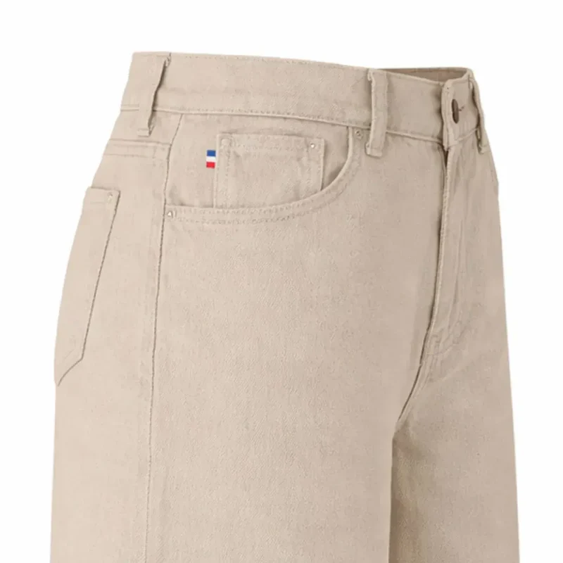 Jean Extra large femme taille haute | Ecru