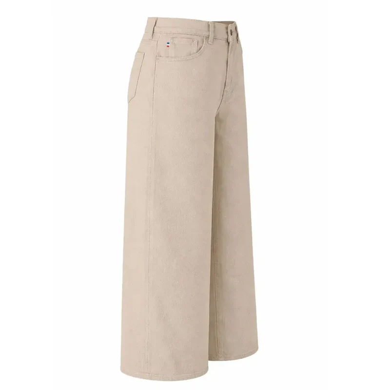 Jean Extra large femme taille haute | Ecru