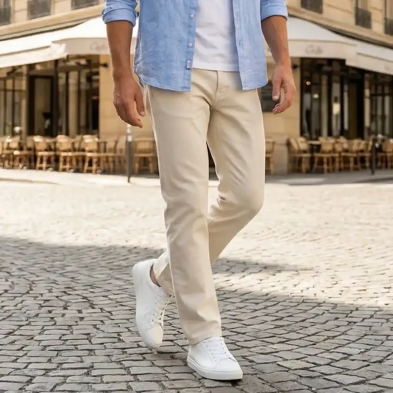 Jean straight homme | Beige