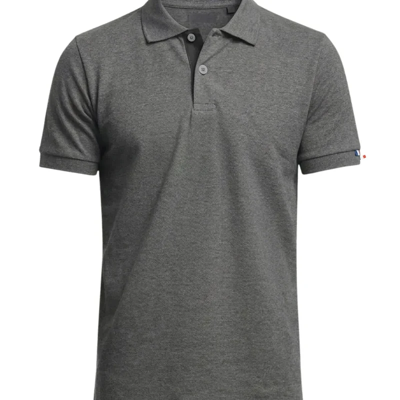 Polo gris anthracite homme | Coton bio