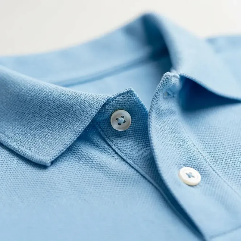 Polo bleu ciel homme | Coton bio