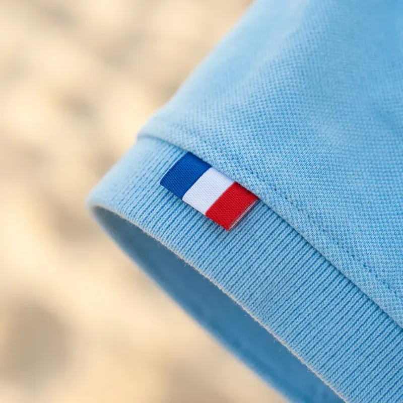 Polo bleu ciel homme | Coton bio