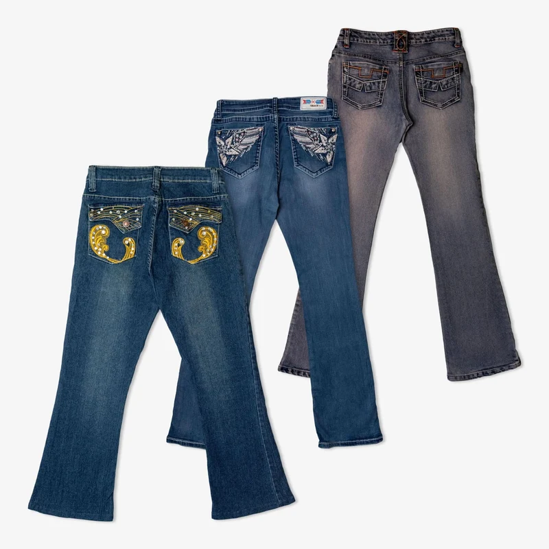 Lot de 25 jeans brodés pour femme