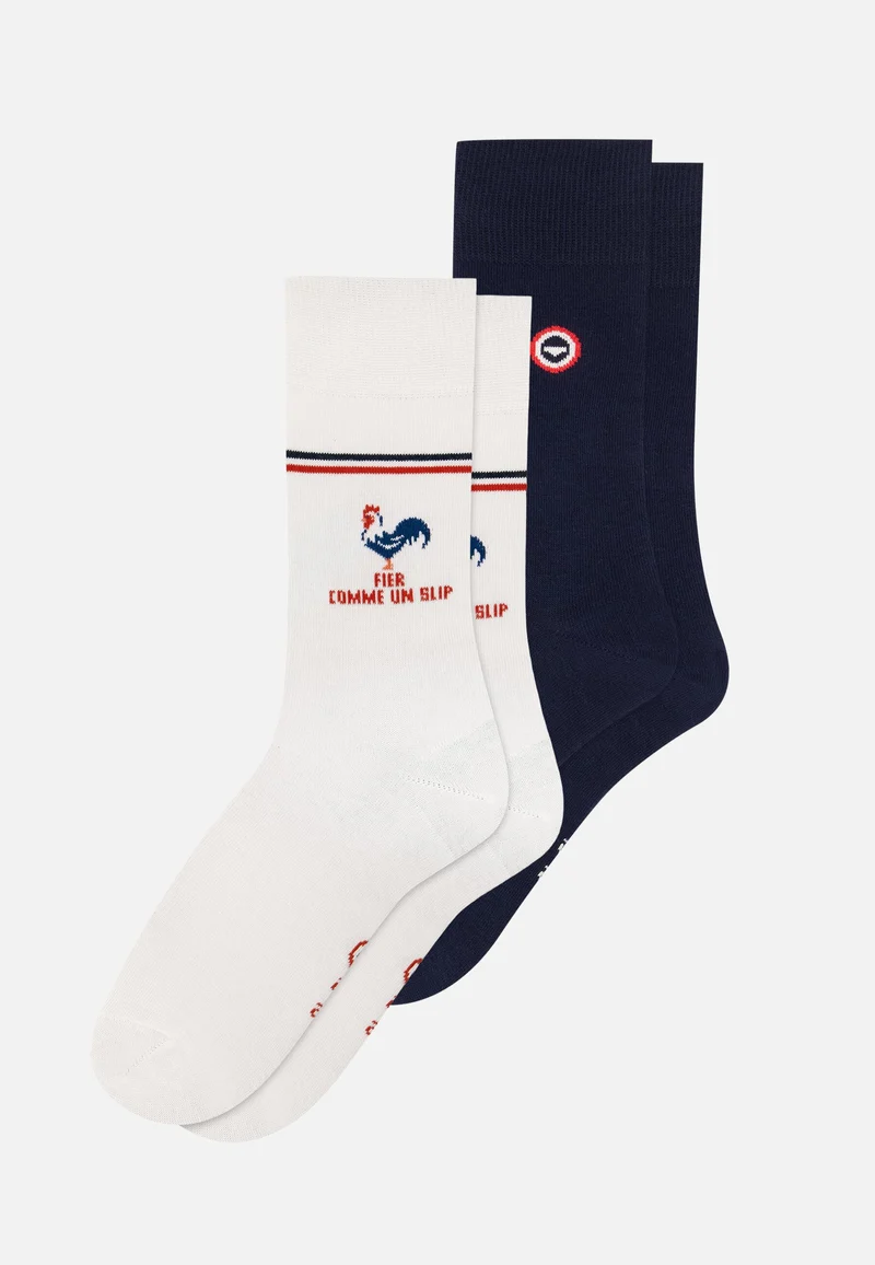 Lot de 2 chaussettes en coton - Chaussettes Fier Comme Un Slip Marine