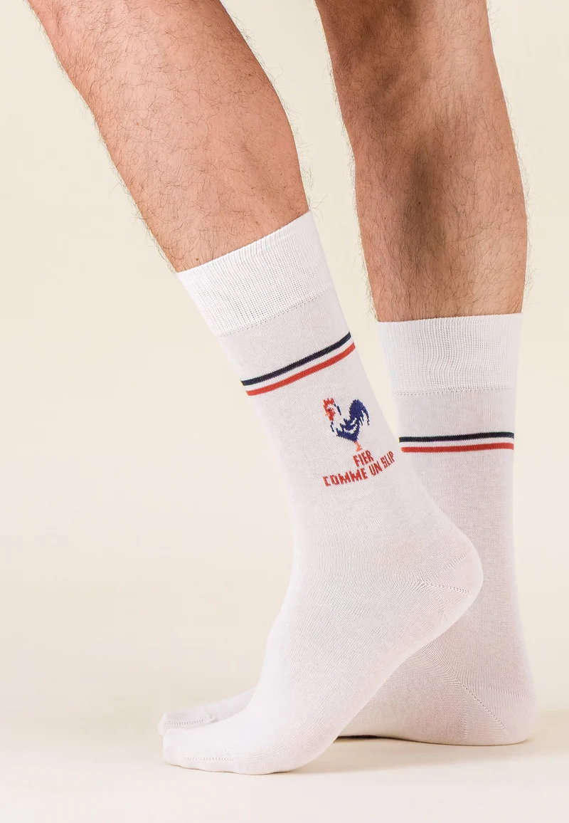 Chaussettes mi-hautes en coton - Lucas Fier Comme Un Slip Blanc
