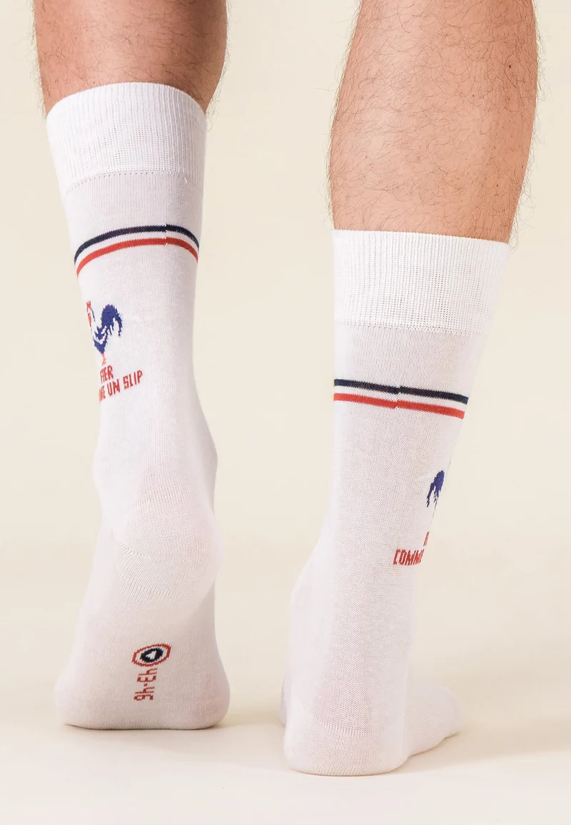 Chaussettes mi-hautes en coton - Lucas Fier Comme Un Slip Blanc