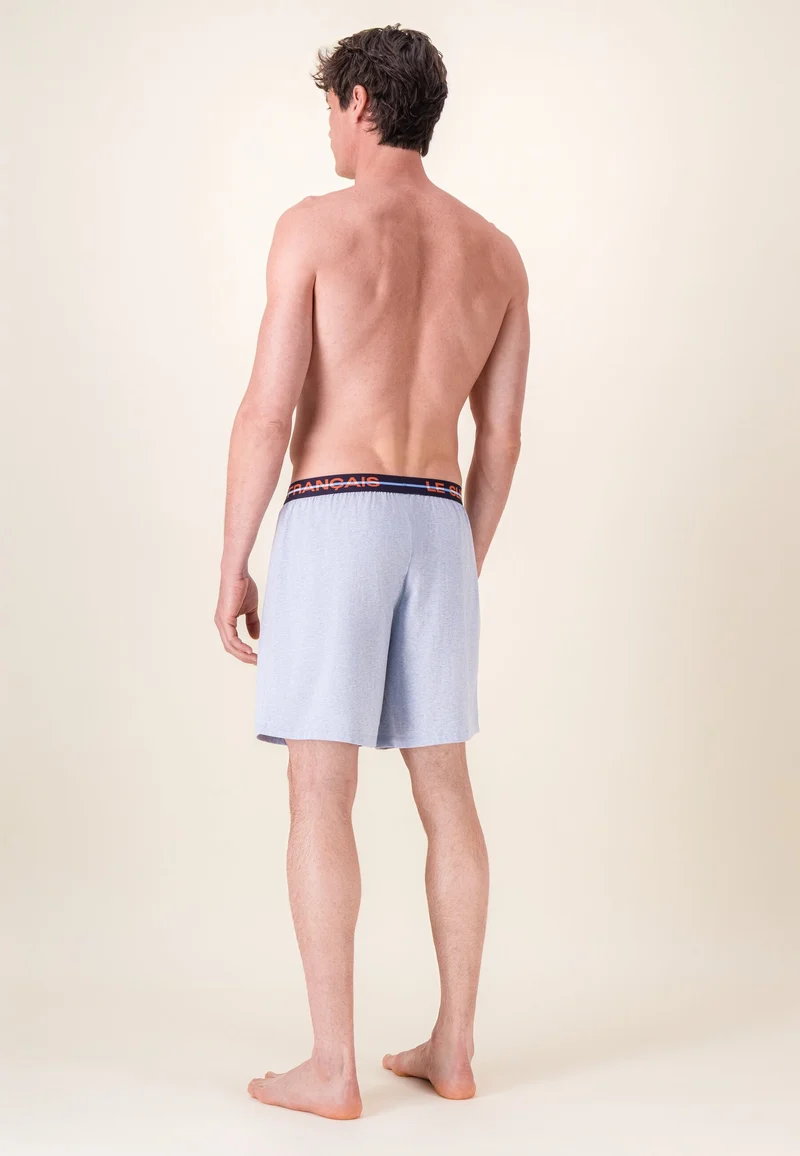 Bas de pyjama court bleu en coton - Invincible Bleu Ciel Chine
