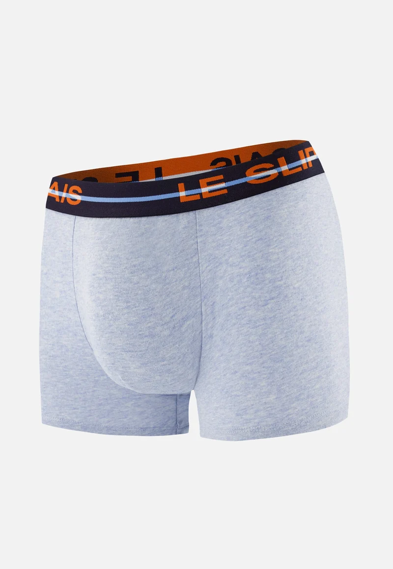 Boxer bleu en coton - Redoutable Bleu Ciel Chiné