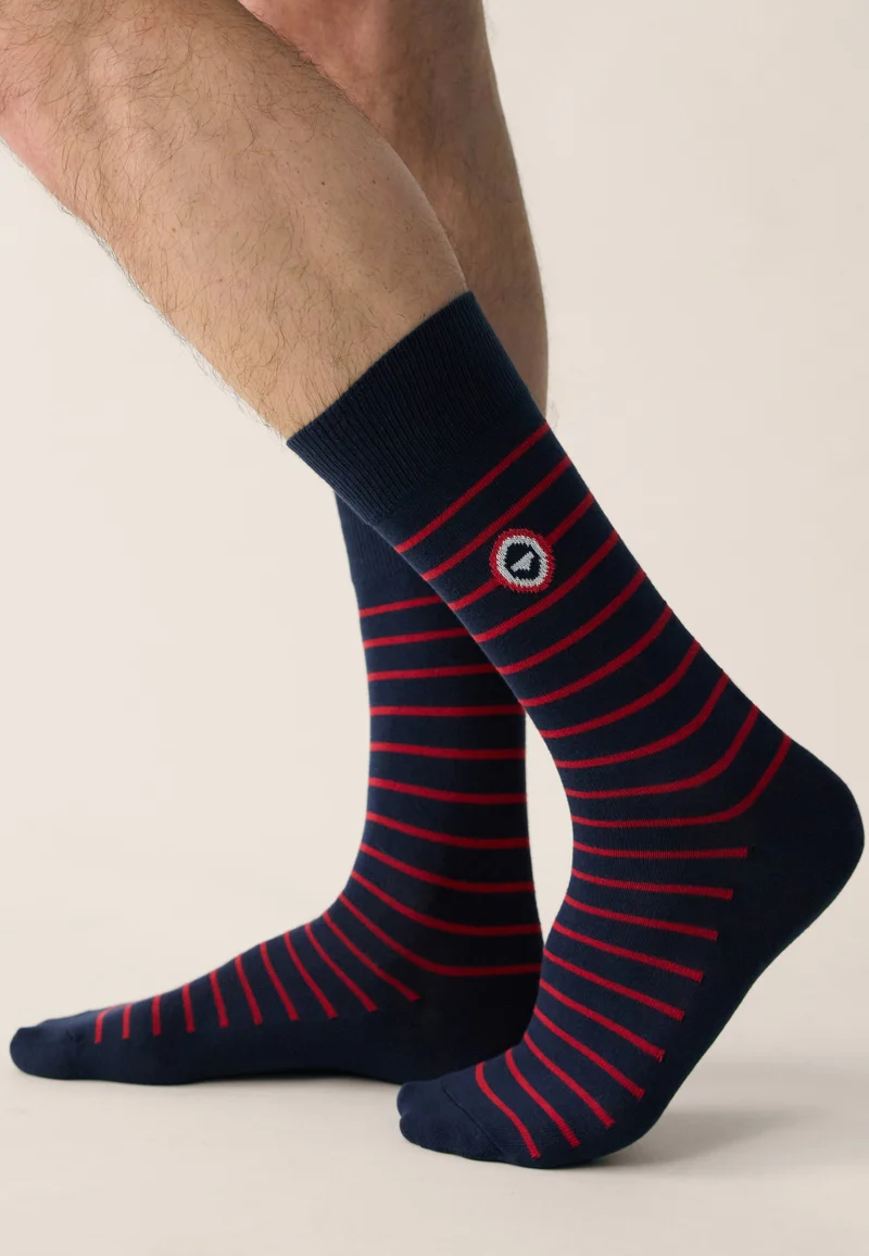 Lot de 3 chaussettes mi-hautes - Chaussettes Rouge Blanc