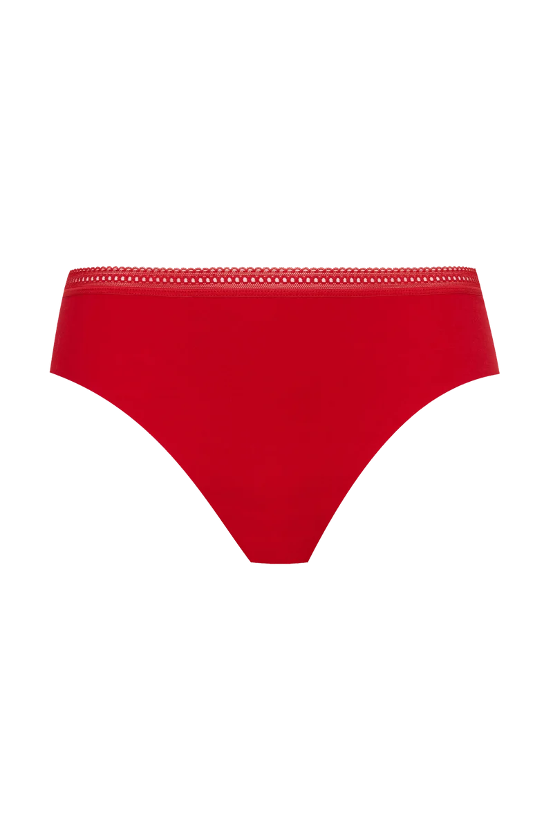 Lot de 3 Slips - Trio Invisible Modal - Rouge ardent / poudre / noir