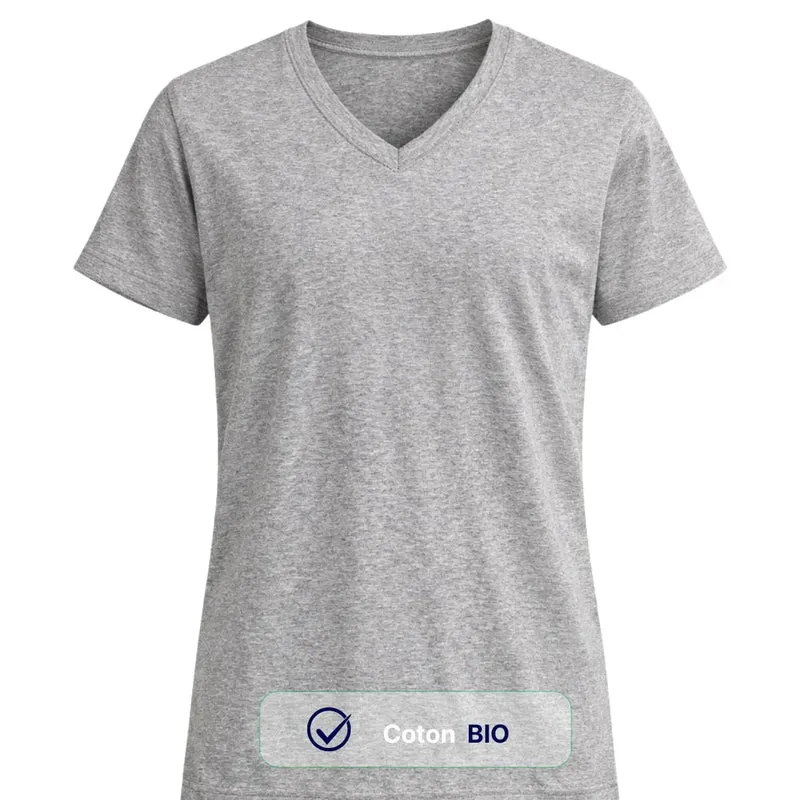 T-shirt col V Homme | Gris