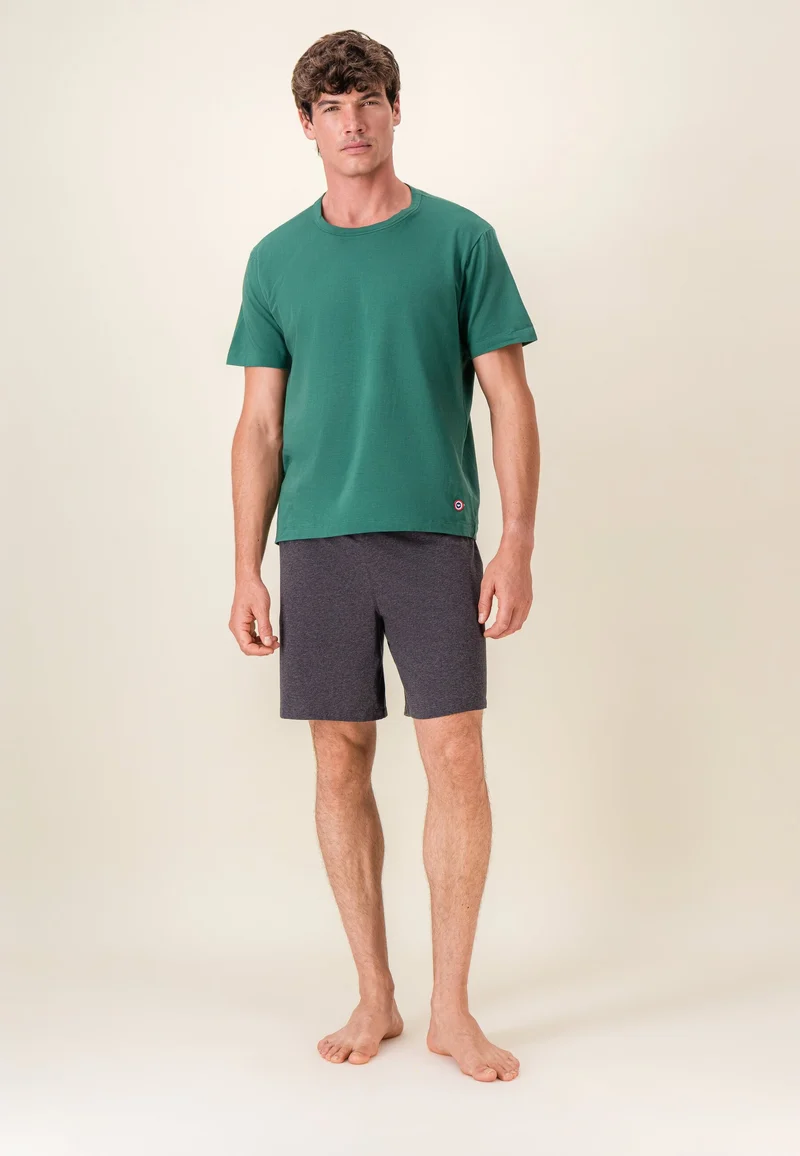 Lot de 2 t-shirts manches courtes en coton - T-Shirts Manches Courtes Formidable Vert Forêt Marine