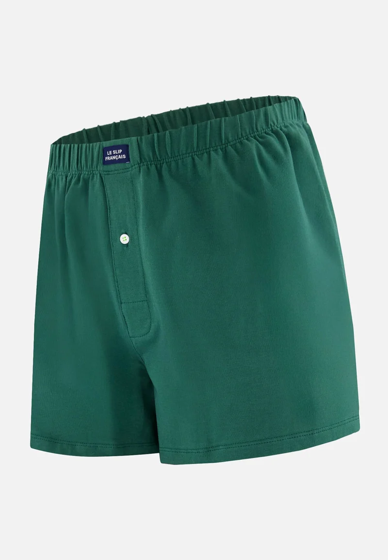 Caleçon vert en jersey de coton - Fredo Vert Forêt