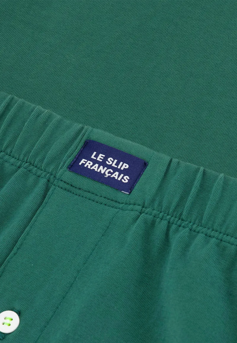 Caleçon vert en jersey de coton - Fredo Vert Forêt