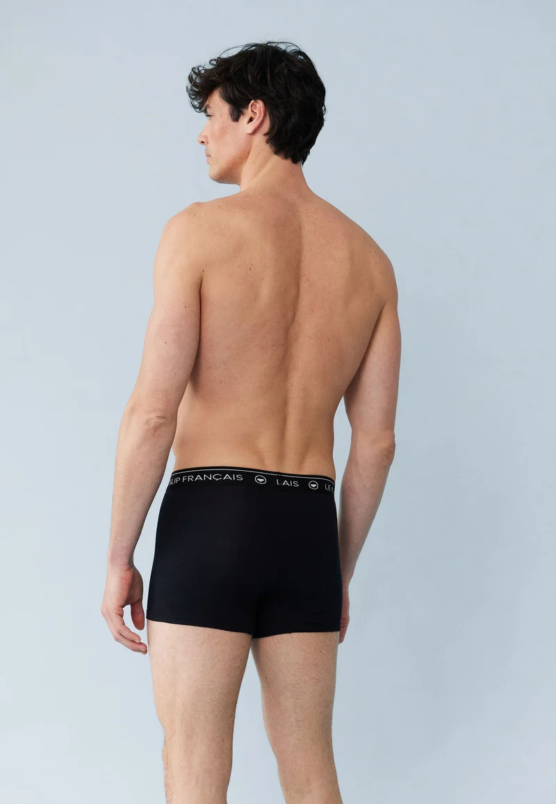 Lot de 5 boxers en coton - Boxers Entrelacés Jaune Anis Vert Forêt Vert Sauge Anthracite Noir