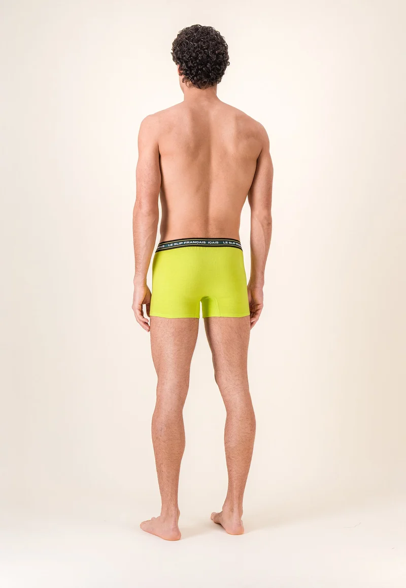 Lot de 3 boxers en coton - Boxers Raquettes Jaune Anis Noir Jaune Anis