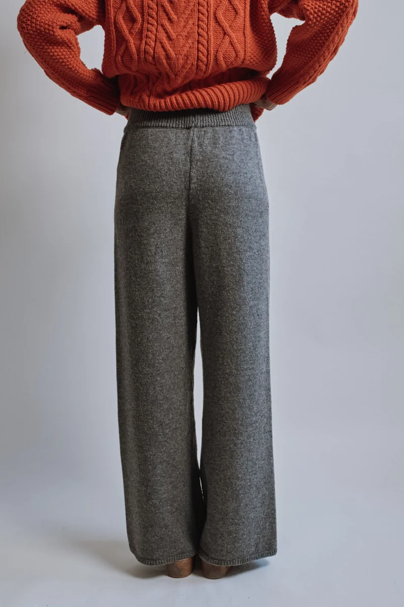 HELENE Knit Pants in Merino Wool - Ash Grey