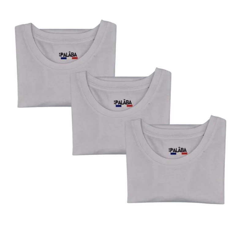 T shirt blanc homme - Lot de 3