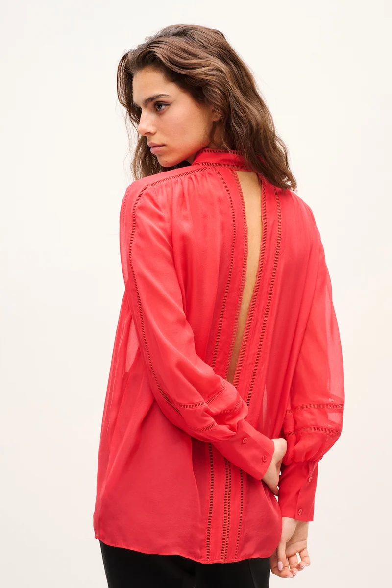 CHEMISE BLACK FEVER TOMATO