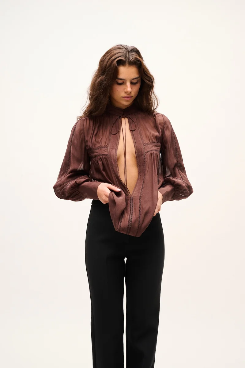 CHEMISE BLACK FEVER CHOCOLATE