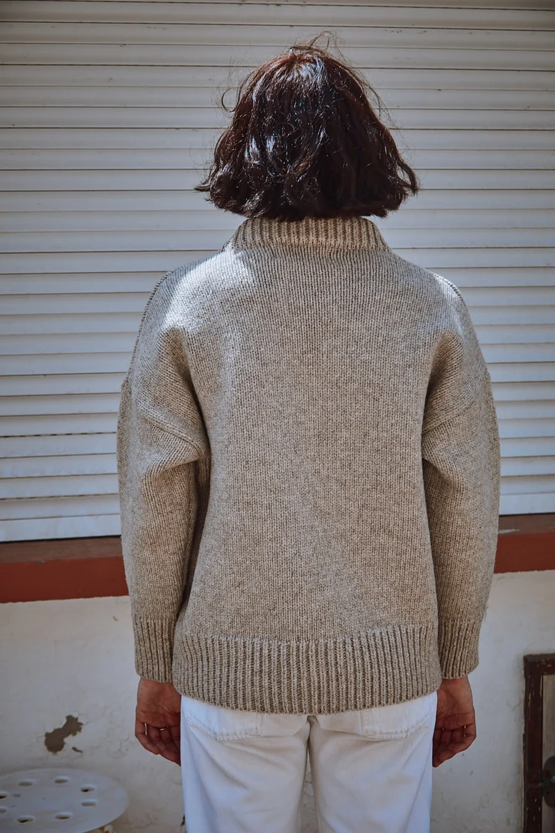 STEPHANIE Oversize Sweater in Merino Wool - Beige