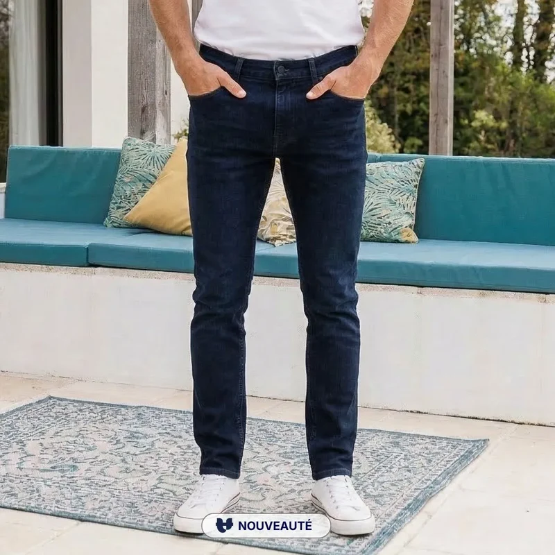 Jean français homme bleu nuit