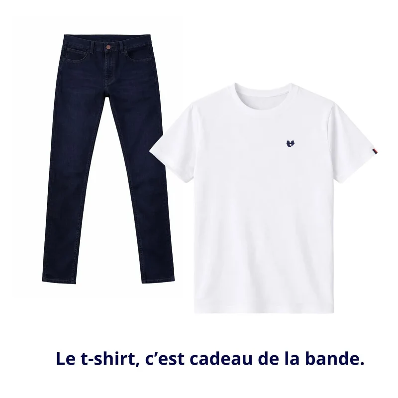 Jean français homme bleu nuit