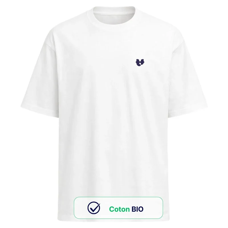 T shirt oversize coton bio - blanc