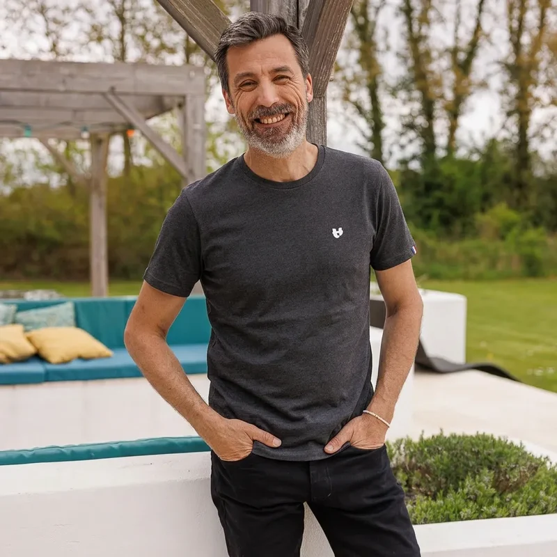 T-shirt Anthracite coton bio manche courte