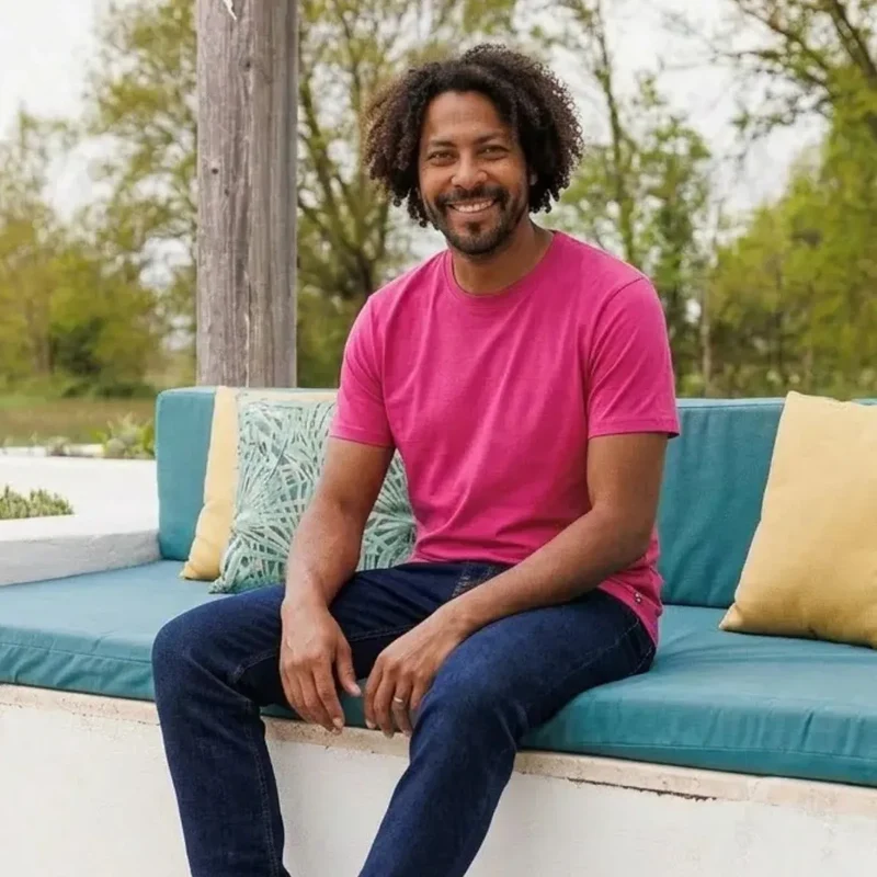 T-shirt manche courte Rose Fuchsia