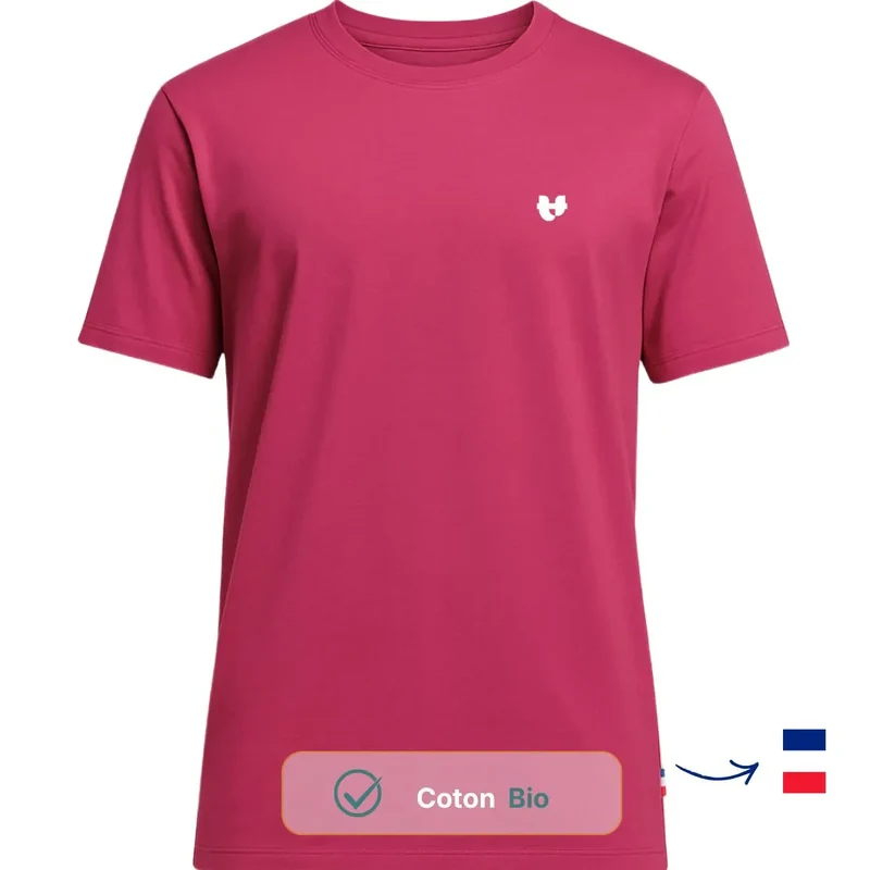 T-shirt Rose Fuchsia en coton biologique