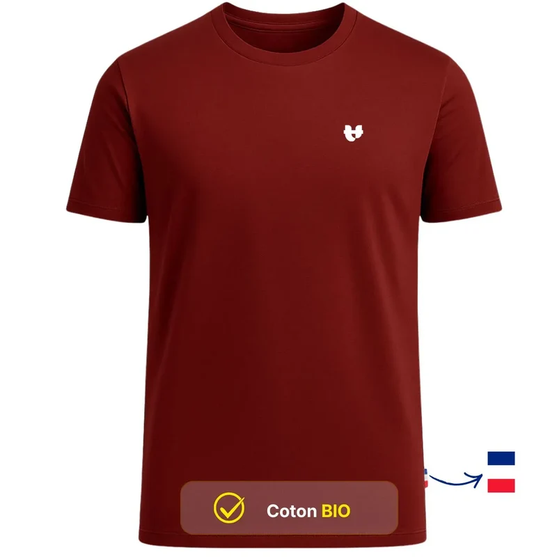 T-shirt Bordeaux Jersey col rond