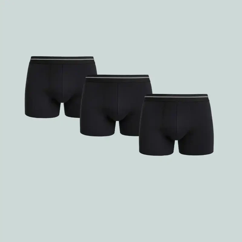 Lot 3 boxers coton noir