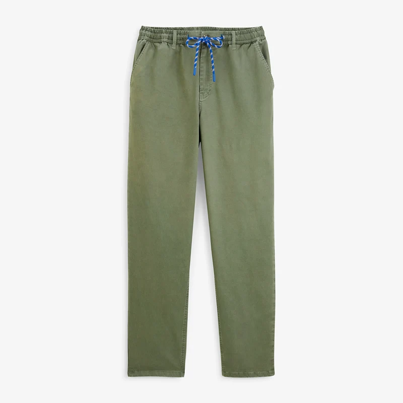 Pantalon coton stretch taille élastiquée gris taupe 558 SBPLAY
