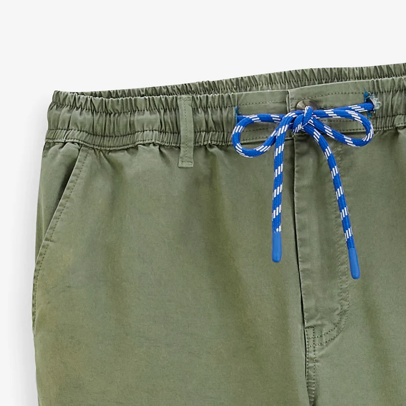 Pantalon coton stretch taille élastiquée gris taupe 558 SBPLAY