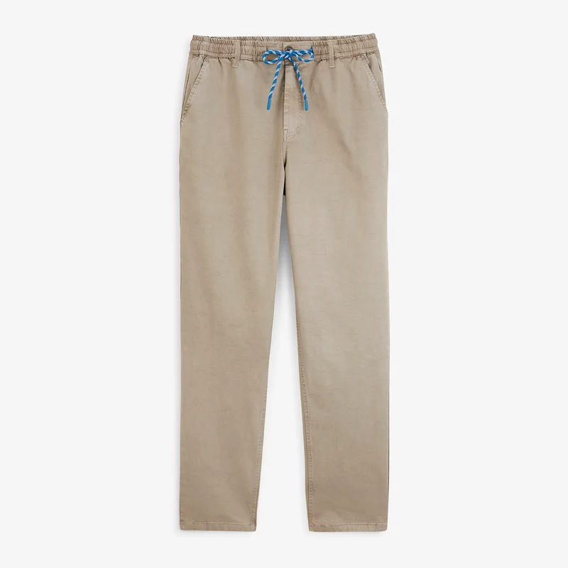 Pantalon coton stretch taille élastiquée beige 558 SBPLAY