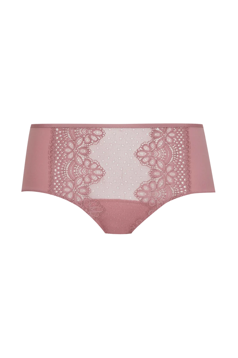 Shorty en dentelle et microfibre L'irrésistible - Lilas