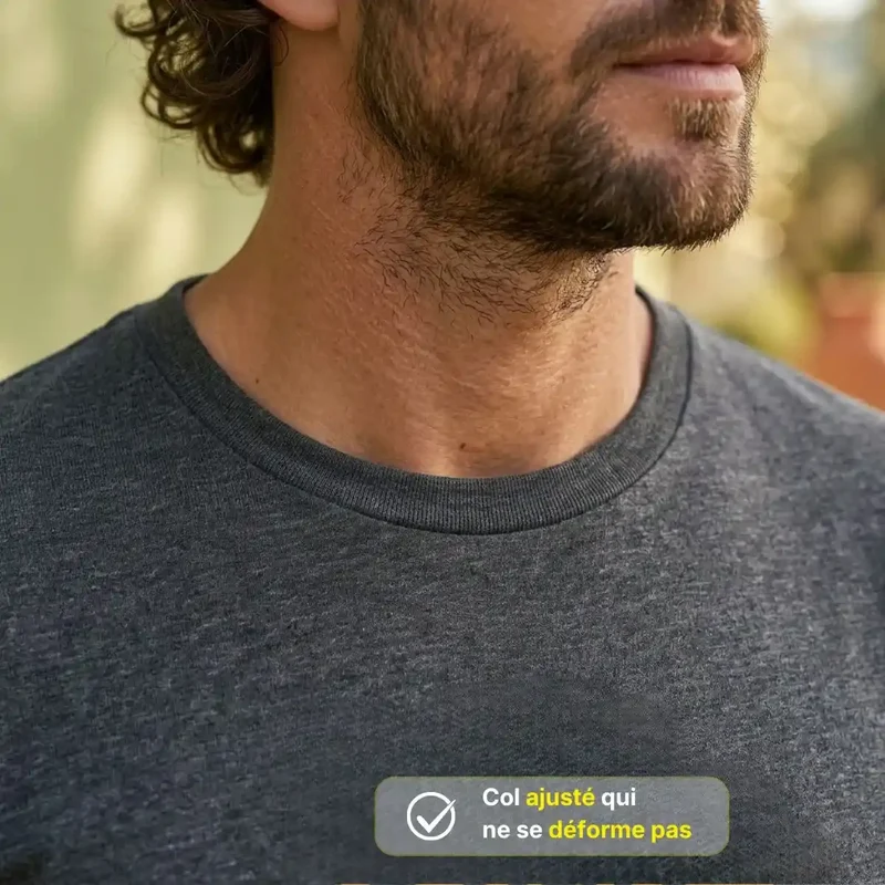 T-shirt Homme Gris chiné | BOUSSOLE