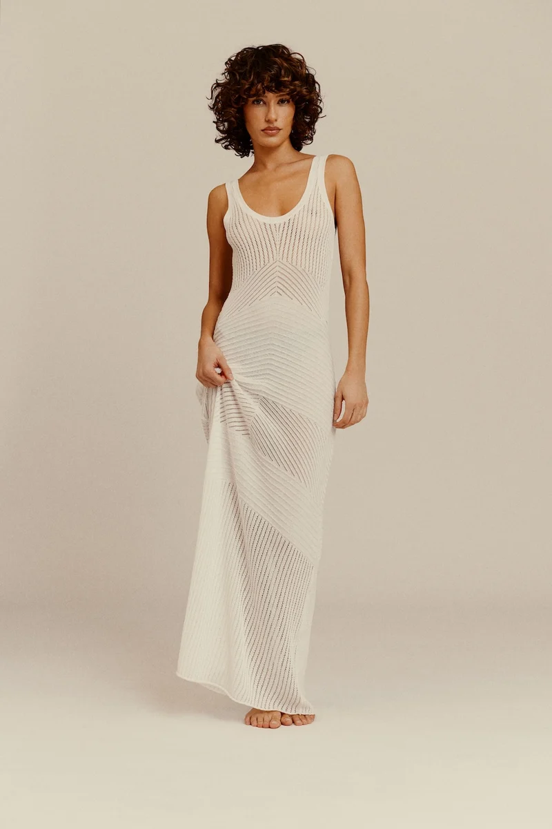 ROBE SANDWALK BLANC