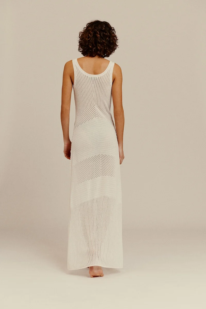 ROBE SANDWALK BLANC
