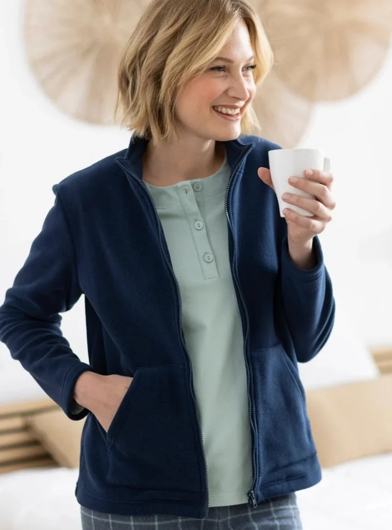 Veste polaire femme bleu marine