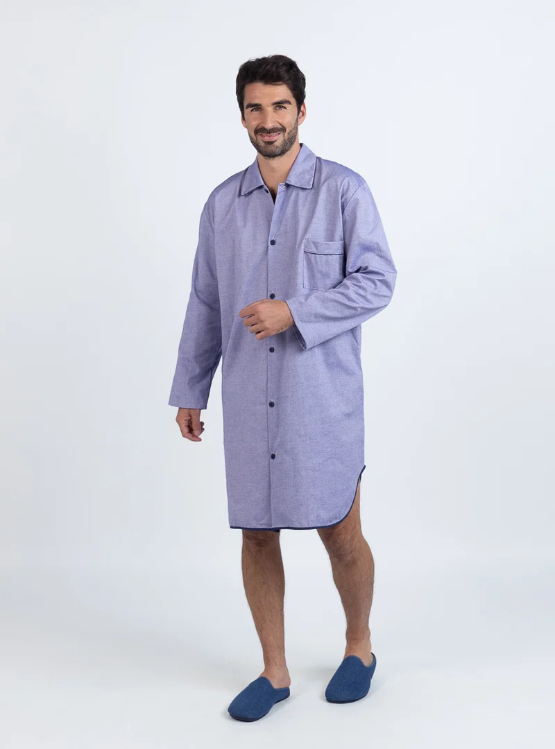Liquette homme coton bleu chambray