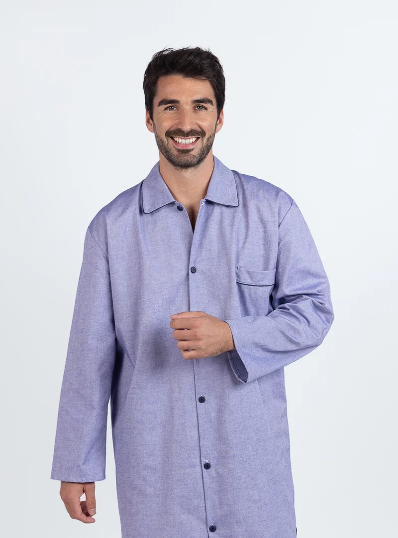 Liquette homme coton bleu chambray
